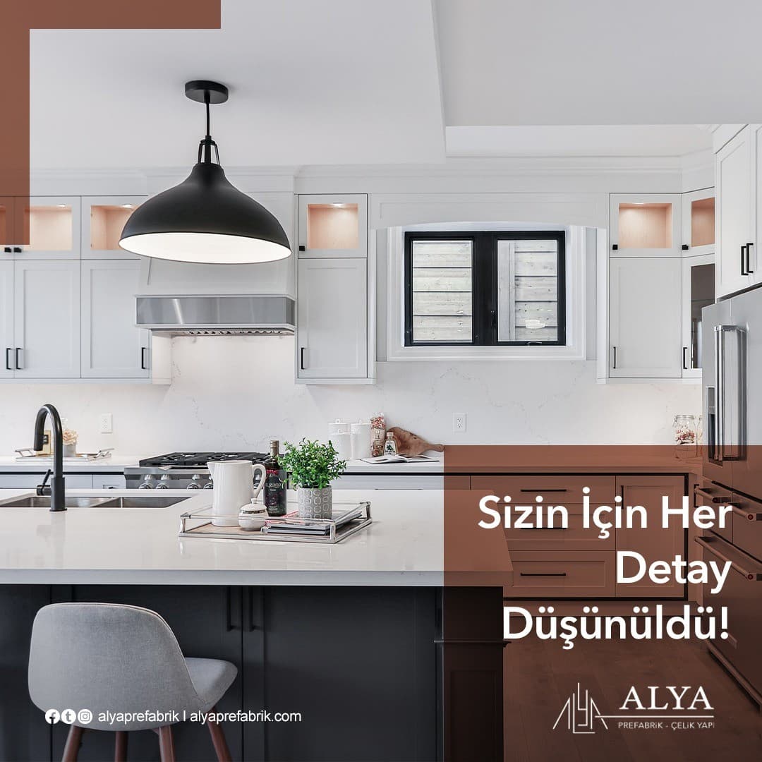 Sizin İçin Her Detayı Düşünülmüş Prefabrik Evlerin Mutfağ