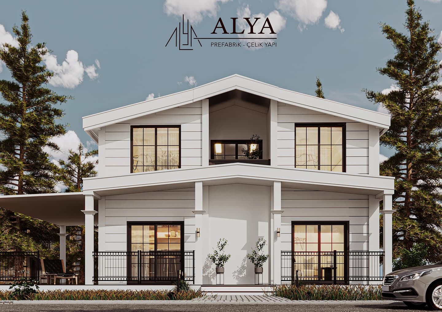 153 m2 iki katlı Çelik projemiz